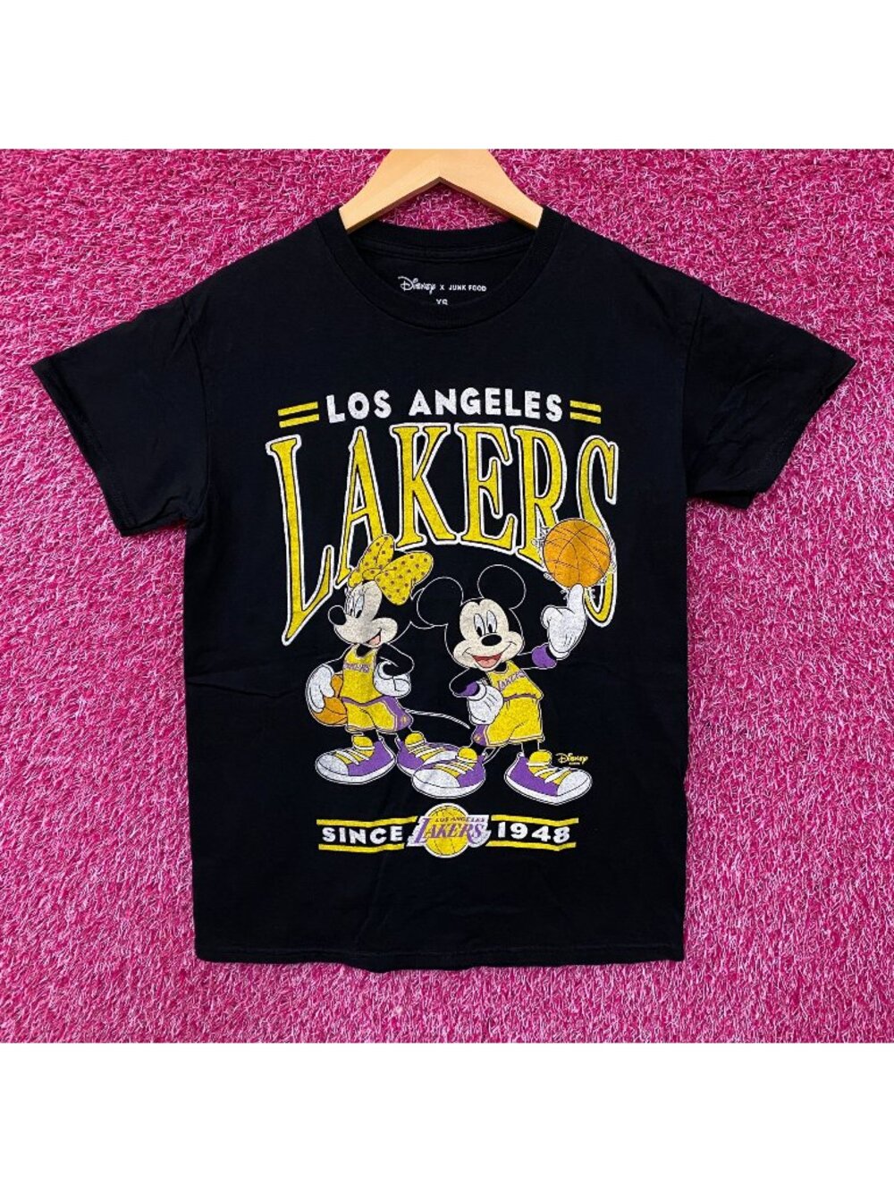 Junk Food Clothing X Disney Los Angeles Lakers Mickey and Minnie Mouse T-Shirt X